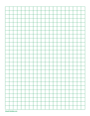 3/8 Inch Green Graph Paper - Letter