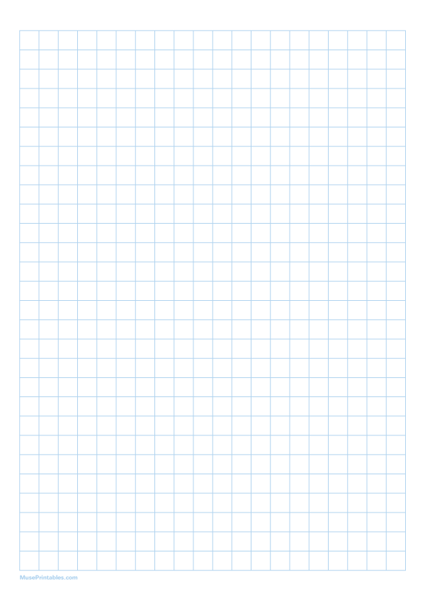 3/8 Inch Light Blue Graph Paper: A4-sized paper (8.27 x 11.69)