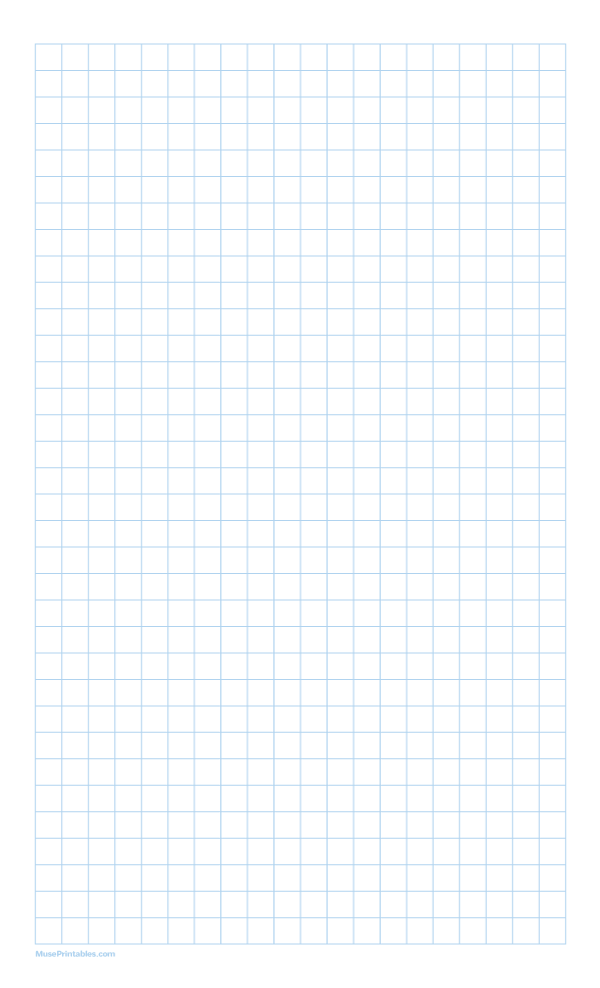 3/8 Inch Light Blue Graph Paper: Legal-sized paper (8.5 x 14)