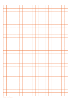 3/8 Inch Orange Graph Paper - A4