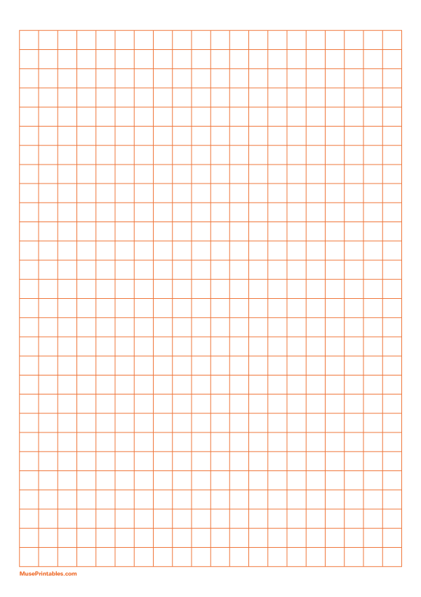 3/8 Inch Orange Graph Paper: A4-sized paper (8.27 x 11.69)