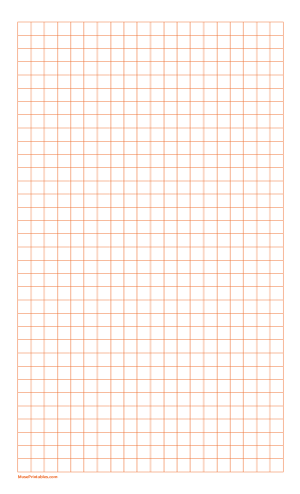 3/8 Inch Orange Graph Paper - Legal