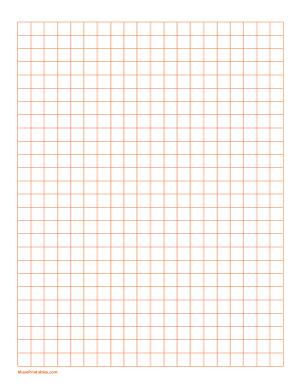 3/8 Inch Orange Graph Paper - Letter