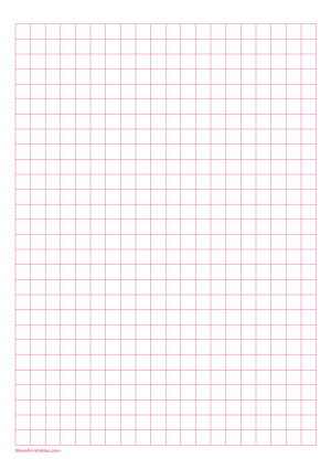 3/8 Inch Pink Graph Paper - A4