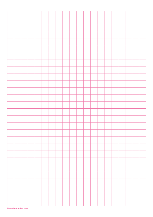 3/8 Inch Pink Graph Paper: A4-sized paper (8.27 x 11.69)