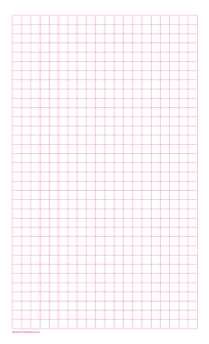 3/8 Inch Pink Graph Paper - Legal