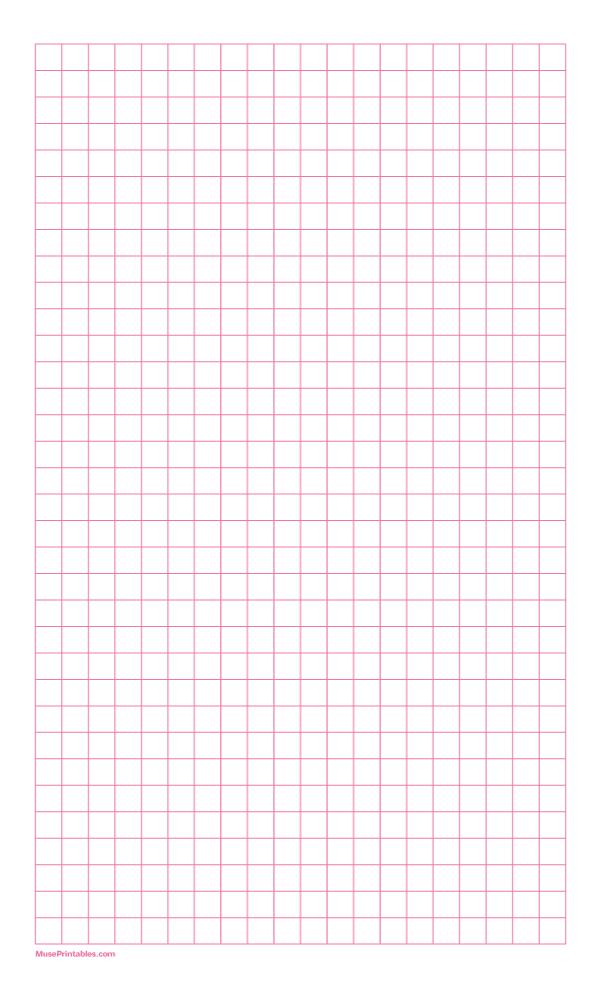 3/8 Inch Pink Graph Paper: Legal-sized paper (8.5 x 14)