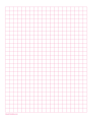 3/8 Inch Pink Graph Paper - Letter
