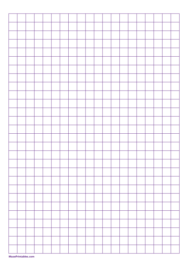 3/8 Inch Purple Graph Paper: A4-sized paper (8.27 x 11.69)