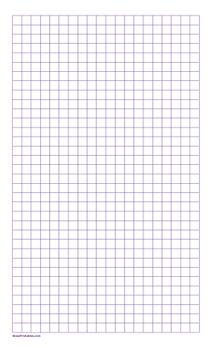 3/8 Inch Purple Graph Paper - Legal