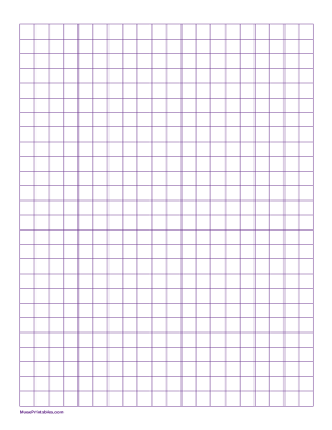 3/8 Inch Purple Graph Paper - Letter
