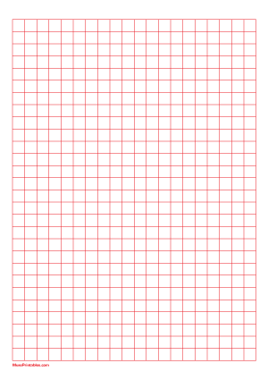 3/8 Inch Red Graph Paper - A4