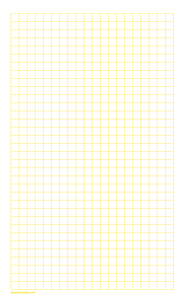 3/8 Inch Yellow Graph Paper: Legal-sized paper (8.5 x 14)