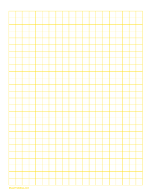 3/8 Inch Yellow Graph Paper - Letter