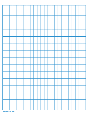 3 Squares Per Inch Blue Graph Paper  - Letter