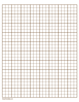 3 Squares Per Inch Brown Graph Paper  - Letter