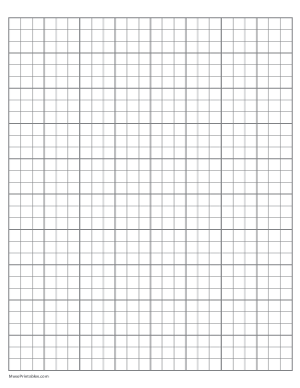 3 Squares Per Inch Gray Graph Paper  - Letter