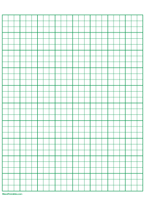 3 Squares Per Inch Green Graph Paper  - A4