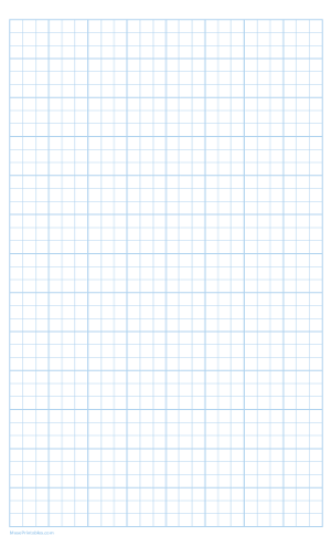 3 Squares Per Inch Light Blue Graph Paper  - Legal