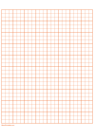 3 Squares Per Inch Orange Graph Paper  - A4
