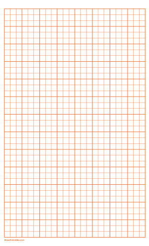 3 Squares Per Inch Orange Graph Paper  - Legal