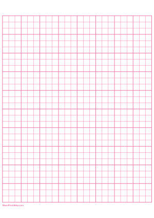 3 Squares Per Inch Pink Graph Paper  - A4