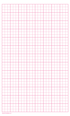 3 Squares Per Inch Pink Graph Paper  - Legal
