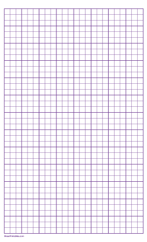 3 Squares Per Inch Purple Graph Paper  - Legal