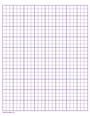 3 Squares Per Inch Purple Graph Paper  - Letter