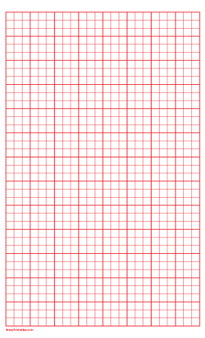 3 Squares Per Inch Red Graph Paper  - Legal