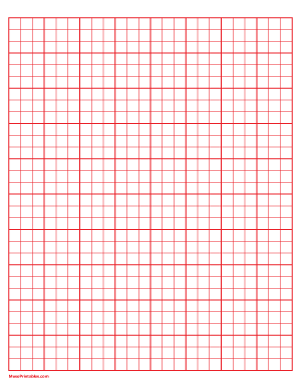 3 Squares Per Inch Red Graph Paper  - Letter