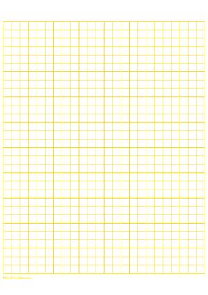 3 Squares Per Inch Yellow Graph Paper  - A4