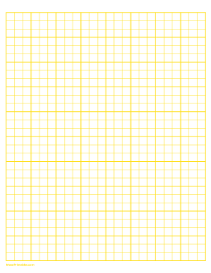 3 Squares Per Inch Yellow Graph Paper  - Letter