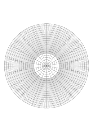 360 Spoke Polar Graph Paper  - A4