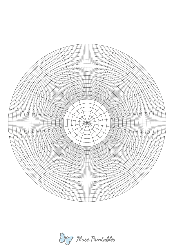 360 Spoke Polar Graph Paper : A4-sized paper (8.27 x 11.69)