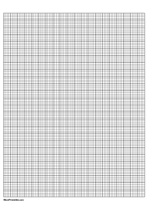 4 Squares Per Centimeter Black Graph Paper  - A4