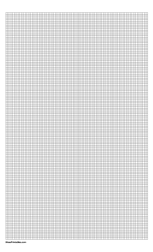 4 Squares Per Centimeter Black Graph Paper  - Legal