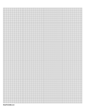 4 Squares Per Centimeter Black Graph Paper  - Letter