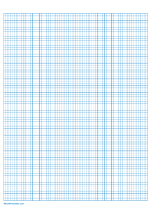 4 Squares Per Centimeter Blue Graph Paper  - A4