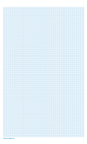 4 Squares Per Centimeter Blue Graph Paper  - Legal