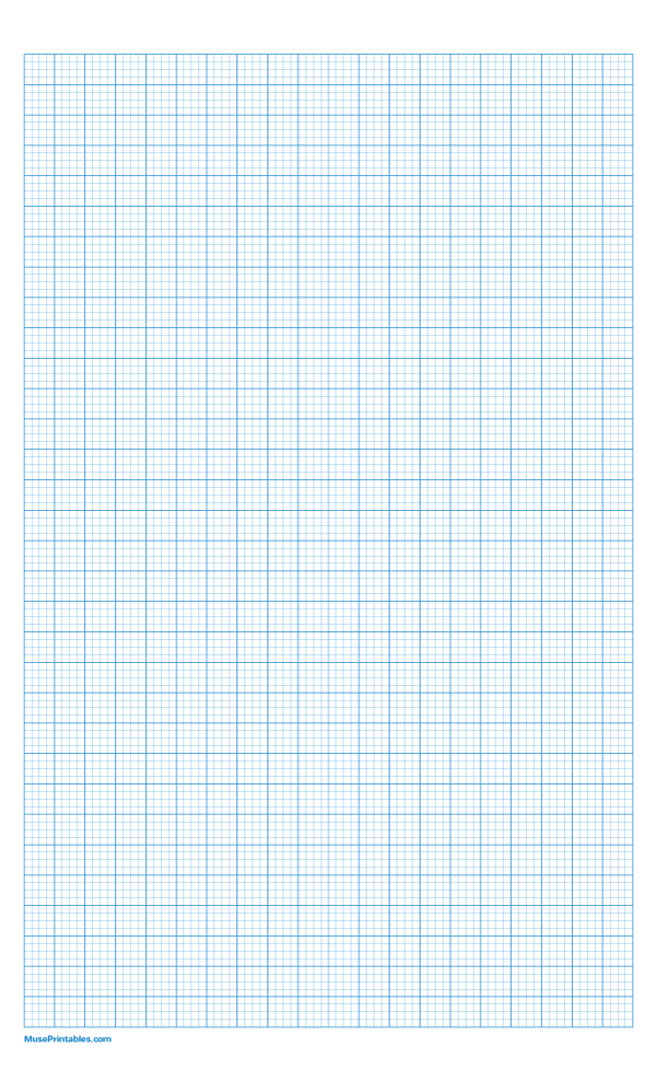 4 Squares Per Centimeter Blue Graph Paper : Legal-sized paper (8.5 x 14)