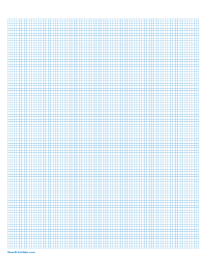 4 Squares Per Centimeter Blue Graph Paper  - Letter
