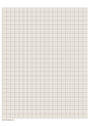 4 Squares Per Centimeter Brown Graph Paper  - A4