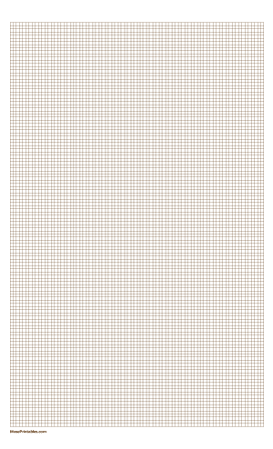 4 Squares Per Centimeter Brown Graph Paper  - Legal