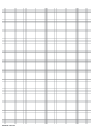 4 Squares Per Centimeter Gray Graph Paper  - A4
