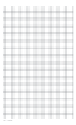 4 Squares Per Centimeter Gray Graph Paper  - Legal