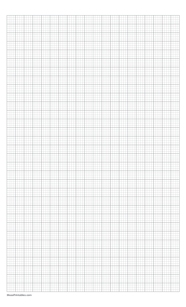 4 Squares Per Centimeter Gray Graph Paper : Legal-sized paper (8.5 x 14)