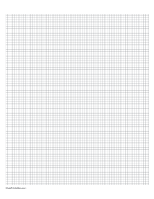 4 Squares Per Centimeter Gray Graph Paper  - Letter
