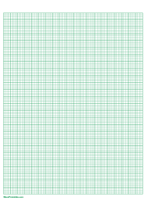 4 Squares Per Centimeter Green Graph Paper  - A4