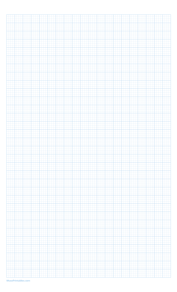 4 Squares Per Centimeter Light Blue Graph Paper : Legal-sized paper (8.5 x 14)